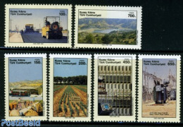 Turkish Cyprus 1989 Development 6v, Mint NH, Nature - Science - Transport - Trees & Forests - Water, Dams & Falls - En.. - Rotary Club