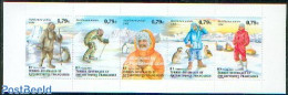 French Antarctic Territory 2003 Arctic Clothing 5v In Booklet, Mint NH, Nature - Dogs - Penguins - Sea Mammals - Stamp.. - Unused Stamps