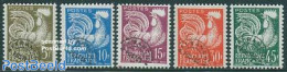 France 1957 Pre Cancels 5v, Mint NH, Nature - Poultry - Ungebraucht