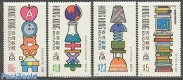 Hong Kong 1991 Education 4v, Mint NH, Nature - Science - Various - Bears - Chemistry & Chemists - Computers & IT - Edu.. - Nuovi