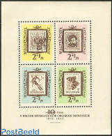 Hungary 1962 Stamp Day S/s, Mint NH, Nature - Sport - Butterflies - Skiing - Stamp Day - Stamps On Stamps - Nuevos