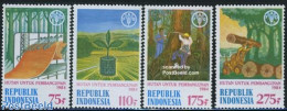 Indonesia 1984 Forest Development 4v, Mint NH, Nature - Trees & Forests - Rotary, Club Leones