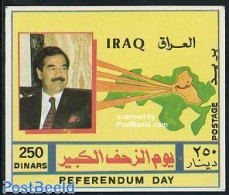 Iraq 1997 Referendum Day S/s, Mint NH, History - Various - Politicians - Maps - Geografía