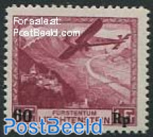 Liechtenstein 1935 Airmail Overprint 1v, Unused (hinged), History - Transport - Europa Hang-on Issues - Aircraft & Avi.. - Nuovi