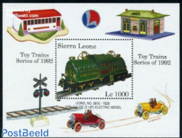 Sierra Leone 1992 Lionel No. 381 E S/s, Mint NH, Transport - Various - Railways - Toys & Children's Games - Trenes