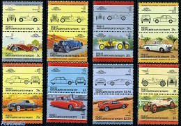Saint Vincent & The Grenadines 1984 Bequia, Automobiles 8x2v [:] (Citroen,Fiat,BMW,, Mint NH, Transport - Automobiles - Autos
