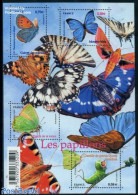 France 2010 Butterflies 4v M/s, Mint NH, Nature - Animals (others & Mixed) - Butterflies - Nuevos