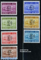 Guernsey 1969 Postage Due 7v, Mint NH, Transport - Ships And Boats - Art - Castles & Fortifications - Ships