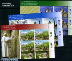 Vatican 2010 Popes Travels 3 M/s, Mint NH, Religion - Various - Churches, Temples, Mosques, Synagogues - Joint Issues - Ungebraucht