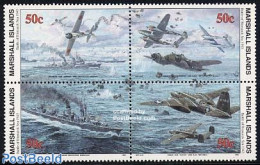 Marshall Islands 1993 Battle Of Bismarck Sea 4v [+], Mint NH, History - Transport - Militarism - World War II - Aircra.. - Militaria