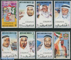 United Arab Emirates 1975 National Day 8v, Mint NH, History - Transport - Politicians - Ships And Boats - Bateaux