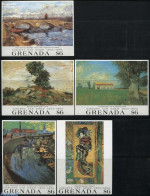 Grenada 1991 Vincent Van Gogh 5 S/s, Mint NH, Art - Bridges And Tunnels - Modern Art (1850-present) - Paintings - Vinc.. - Ponti