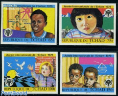 Chad 1979 Int. Year Of The Child 4v Imperforated, Mint NH, Nature - Various - Birds - Year Of The Child 1979 - Pigeons - Autres & Non Classés