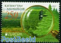 Kazakhstan 2011 Europa, Forests 1v, Mint NH, History - Nature - Europa (cept) - Birds - Trees & Forests - Rotary, Club Leones