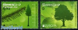 Slovenia 2011 Europa, Forests 2v, Mint NH, History - Nature - Europa (cept) - Trees & Forests - Rotary Club