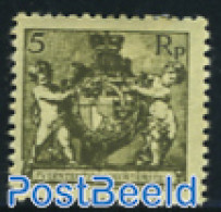 Liechtenstein 1921 5Rp, Perf. 12.5, Stamp Out Of Set, Unused (hinged) - Unused Stamps