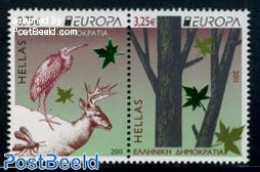 Greece 2011 Europa, Forests 2v [:], Mint NH, History - Nature - Europa (cept) - Animals (others & Mixed) - Birds - Dee.. - Nuovi