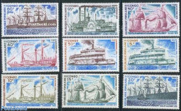 Congo Republic 1976 Old Ships 9v, Mint NH, Transport - Ships And Boats - Schiffe