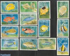 Tuvalu 1992 Definitives, Fish 14v, Mint NH, Nature - Fish - Peces