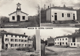BOCCA DI SERRA-CAVASO-TREVISO-MULTIVEDUTE-CARTOLINA VERA FOTOGRAFIA NON VIAGGIATA -1955-1960 - Treviso
