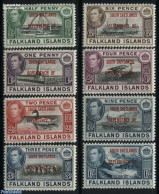 South Georgia / Falklands Dep. 1944 South Shetlands, Definitives 8v, Unused (hinged), Nature - Transport - Birds - Cat.. - Bateaux