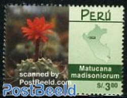 Peru 2000 Matucana Madisoniorum 1v, Mint NH, Nature - Various - Cacti - Flowers & Plants - Maps - Cactusses