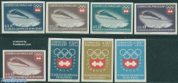 Paraguay 1963 Olympic Winter Games 8v Imperforated, Mint NH, Sport - Olympic Winter Games - Skiing - Skisport
