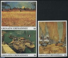 Grenada Grenadines 1991 Vincent Van Gogh 3 S/s, Mint NH, Art - Modern Art (1850-present) - Vincent Van Gogh - Grenade (1974-...)
