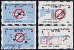 Virgin Islands 1988 Red Cross 4v, Mint NH, Health - Transport - Red Cross - Ships And Boats - Cruz Roja