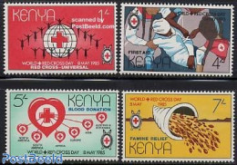 Kenia 1985 Red Cross 4v, Mint NH, Health - Red Cross - Cruz Roja