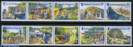 Guernsey 2002 Tourism On Sark 10v (2x [::::]), Mint NH, Sport - Transport - Various - Cycling - Ships And Boats - Tour.. - Ciclismo