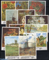 Bhutan 1991 Vincent Van Gogh 12 S/s, Mint NH, Various - Mills (Wind & Water) - Art - Modern Art (1850-present) - Vince.. - Windmills