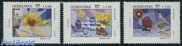 Honduras 1992 UPAEP 3v (1991 Issue), Mint NH, History - Transport - Explorers - U.P.A.E. - Ships And Boats - Esploratori