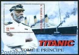 Sao Tome/Principe 1998 Titanic S/s, Mint NH, Transport - Ships And Boats - Titanic - Ships