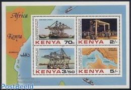 Kenia 1983 Harbour S/s, Mint NH, Transport - Various - Ships And Boats - Maps - Bateaux