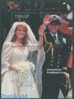 Tuvalu 1986 Andrew & Sarah Wedding S/s, Mint NH, History - Kings & Queens (Royalty) - Familles Royales