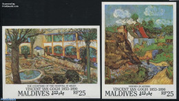 Maldives 1991 Vincent Van Gogh 2 S/s, Mint NH, Art - Modern Art (1850-present) - Paintings - Vincent Van Gogh - Maldive (1965-...)