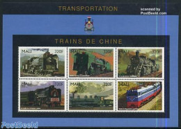 Mali 1996 Railways History 6v M/s (6x320f), Mint NH, Transport - Railways - Eisenbahnen