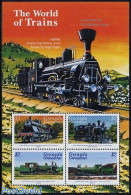 Grenada Grenadines 1999 Railways 4v M/s, Eastern Railway Of France, Mint NH, Transport - Railways - Treinen