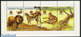 Mali 1998 Rotary, Lions International, Fauna 4v M/s (4x310F), Mint NH, Nature - Various - Cat Family - Lions Club - Ro.. - Rotary Club