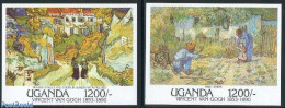 Uganda 1991 Vincent Van Gogh 2 S/s, Mint NH, Art - Modern Art (1850-present) - Vincent Van Gogh - Other & Unclassified