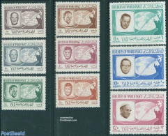 Yemen, Arab Republic 1966 Famous Persons 9v, Mint NH, History - Religion - Various - American Presidents - Politicians.. - Päpste