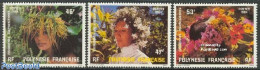 French Polynesia 1984 Flower Toys 3v, Mint NH, Nature - Flowers & Plants - Nuevos