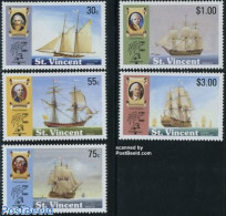 Saint Vincent 1989 Philexfrance, Ships 5v, Mint NH, Transport - Philately - Ships And Boats - Bateaux