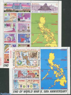 Philippines 1995 End Of World War II 2 S/s, Mint NH, History - Various - World War II - Maps - 2. Weltkrieg