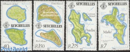 Seychelles 1982 Maps 4v, Mint NH, Various - Maps - Aardrijkskunde