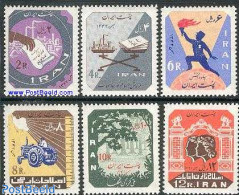 Iran/Persia 1964 Reformations 6v, Mint NH, History - Nature - Various - Women - Trees & Forests - Agriculture - Industry - Non Classés