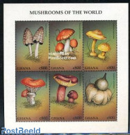 Ghana 1997 Mushrooms 6v M/s, Mint NH, Nature - Mushrooms - Pilze