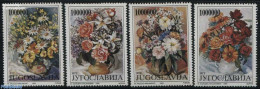 Yugoslavia 1993 Flowers 4v, Mint NH, Nature - Flowers & Plants - Nuevos