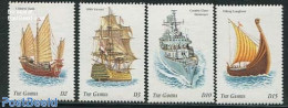 Gambia 1998 Ships 4v, Mint NH, Transport - Ships And Boats - Bateaux